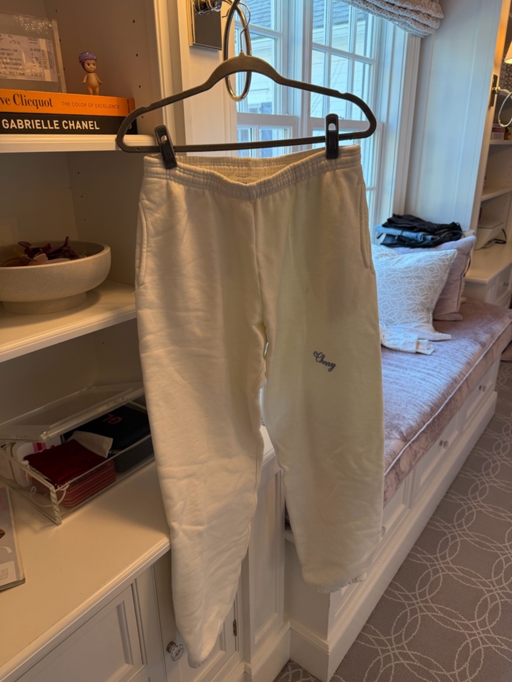 Cherry LA Off-White Fleece Lounge Pants